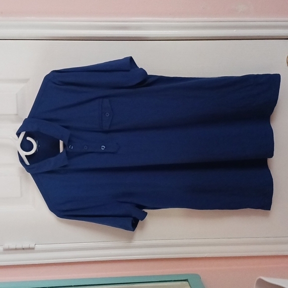 STRUCTURE BLUE POLO TOP - Picture 1 of 4